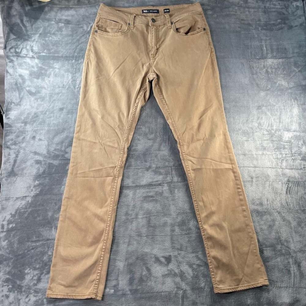 BKE Jake Straight Jeans Mens 34x34 Fits 32x34 Brown Regular Straight Stretch